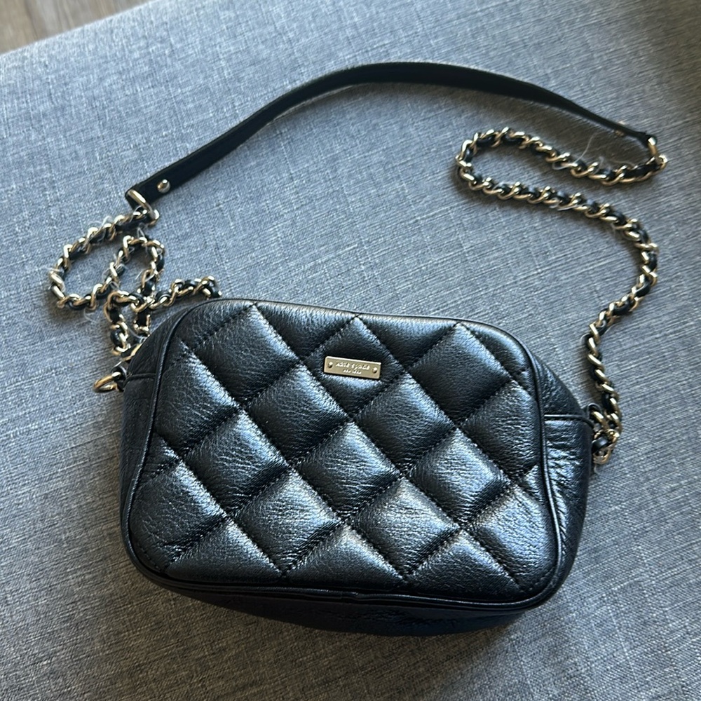 Kate Spade black guilted crossbody
